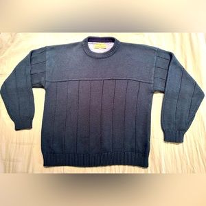 Vintage Green Chunky Textured Prides Landing Jumper Size L Dad Grandpa Sweater